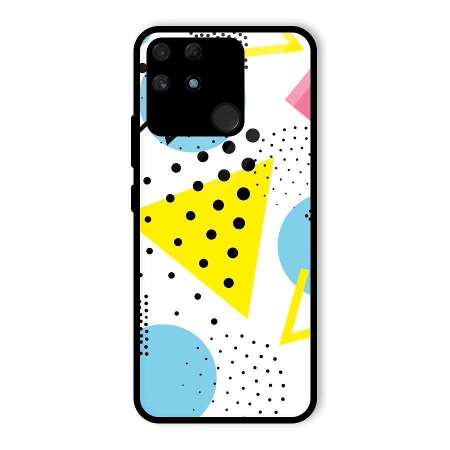 Abstract Geometry Glass Back Case for Realme Narzo 50A