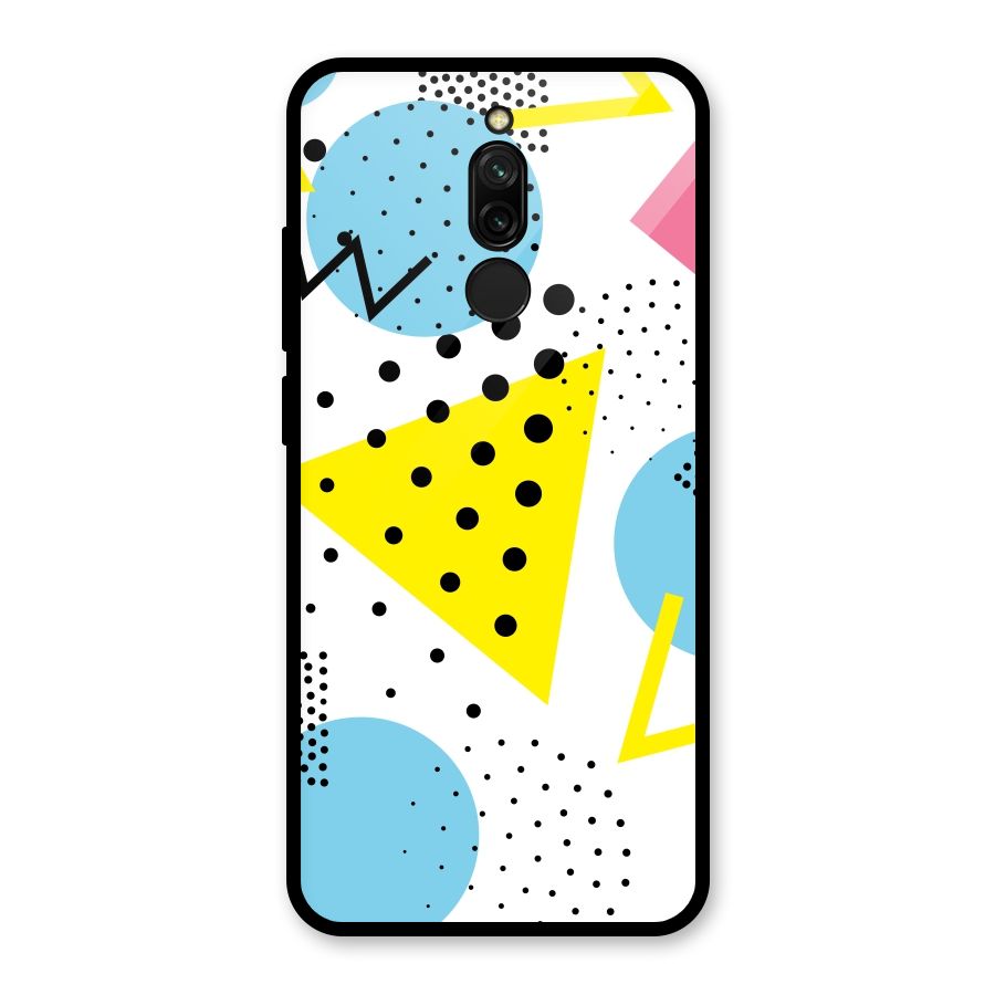 Abstract Geometry Glass Back Case for Redmi 8