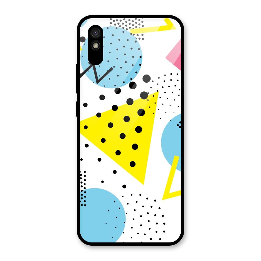 Abstract Geometry Glass Back Case for Redmi 9A