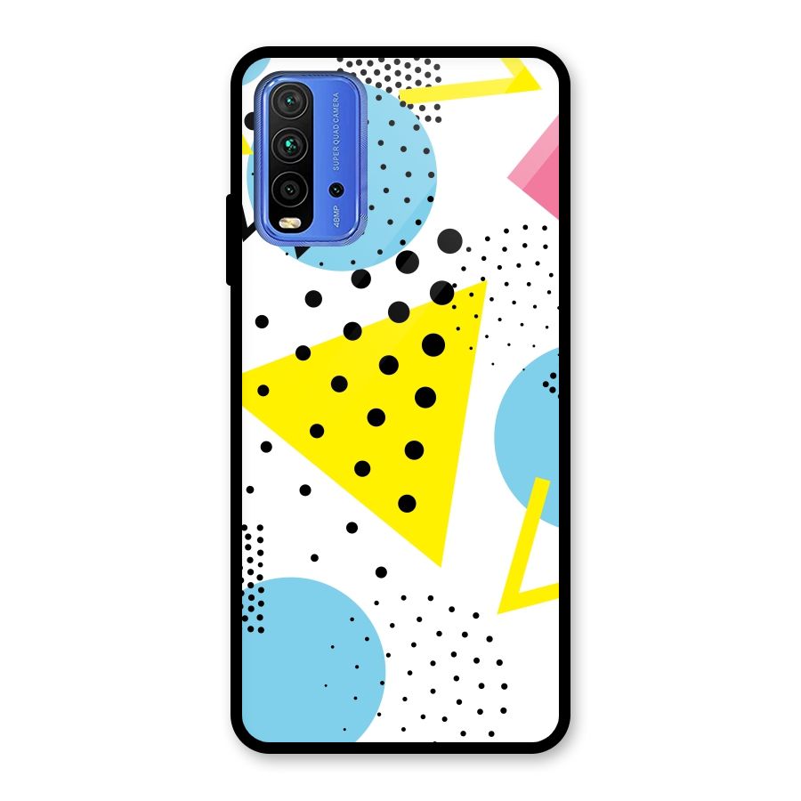 Abstract Geometry Glass Back Case for Redmi 9 Power
