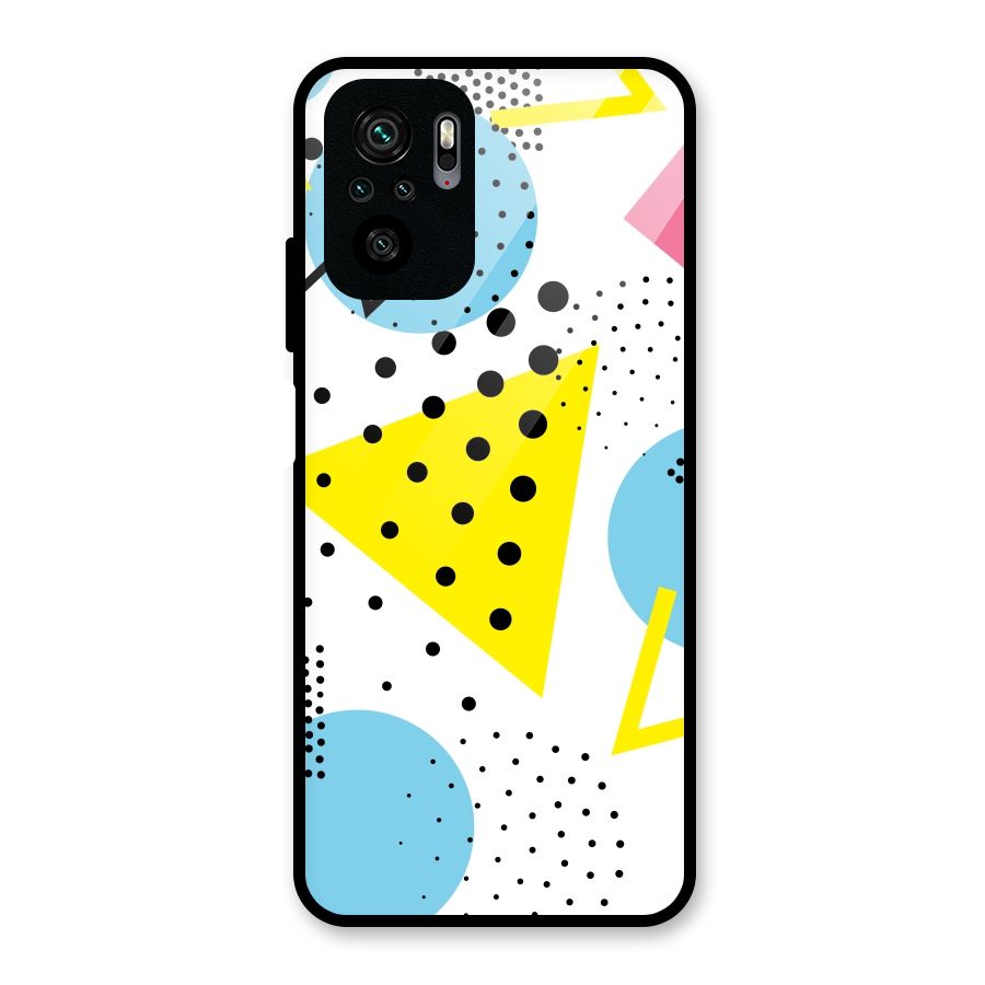 Abstract Geometry Glass Back Case for Redmi Note 10S