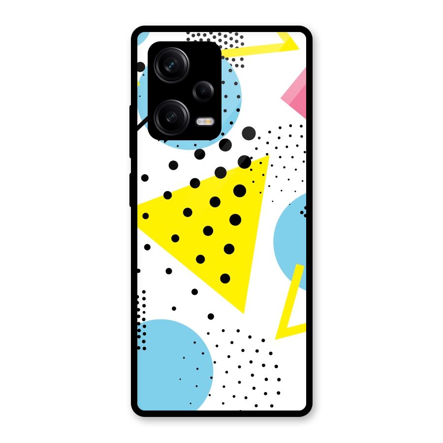 Abstract Geometry Glass Back Case for Redmi Note 12 Pro