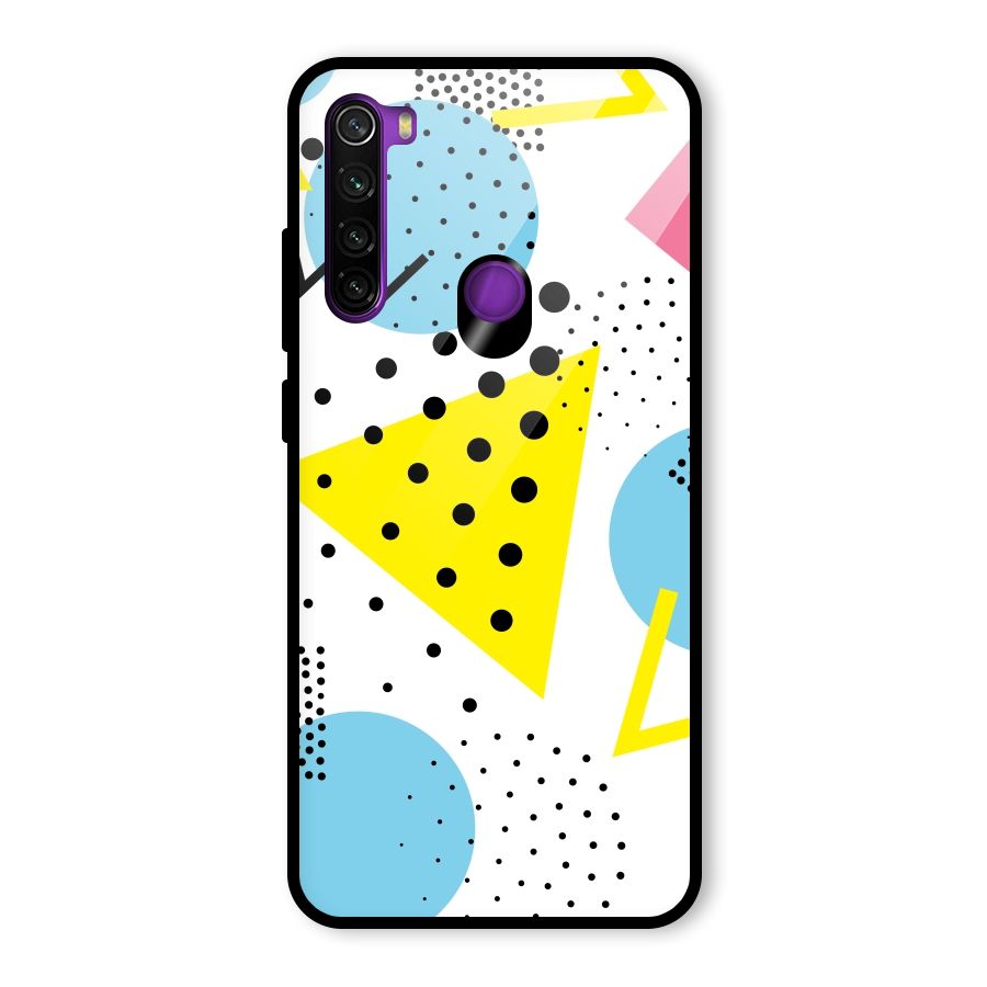 Abstract Geometry Glass Back Case for Redmi Note 8