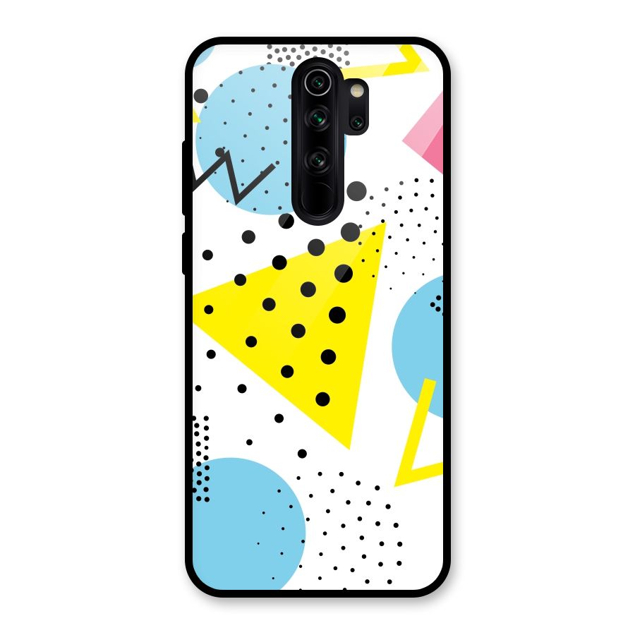Abstract Geometry Glass Back Case for Redmi Note 8 Pro