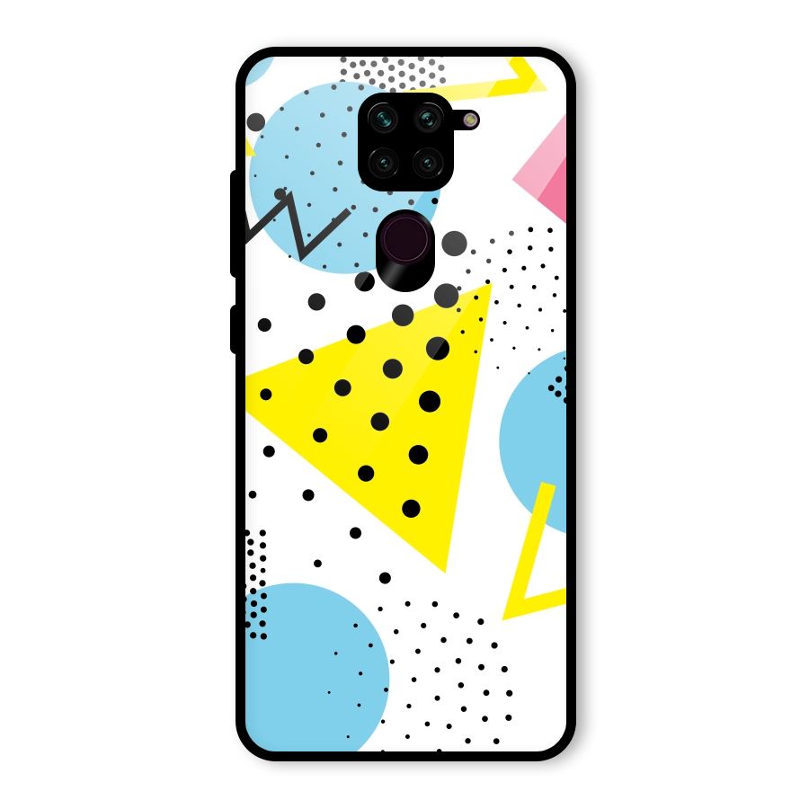 Abstract Geometry Glass Back Case for Redmi Note 9