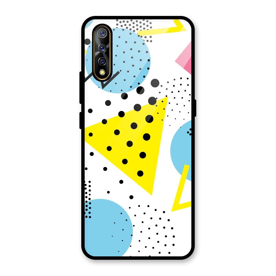 Abstract Geometry Glass Back Case for Vivo S1
