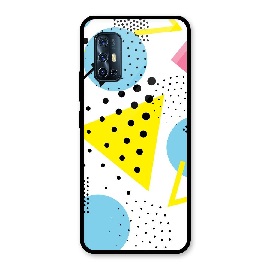 Abstract Geometry Glass Back Case for Vivo V17