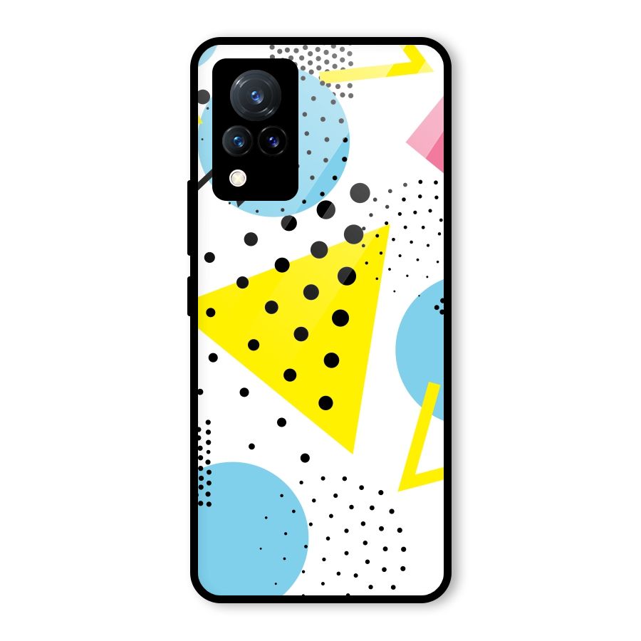 Abstract Geometry Glass Back Case for Vivo V21 5G