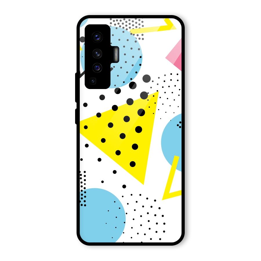Abstract Geometry Glass Back Case for Vivo X50