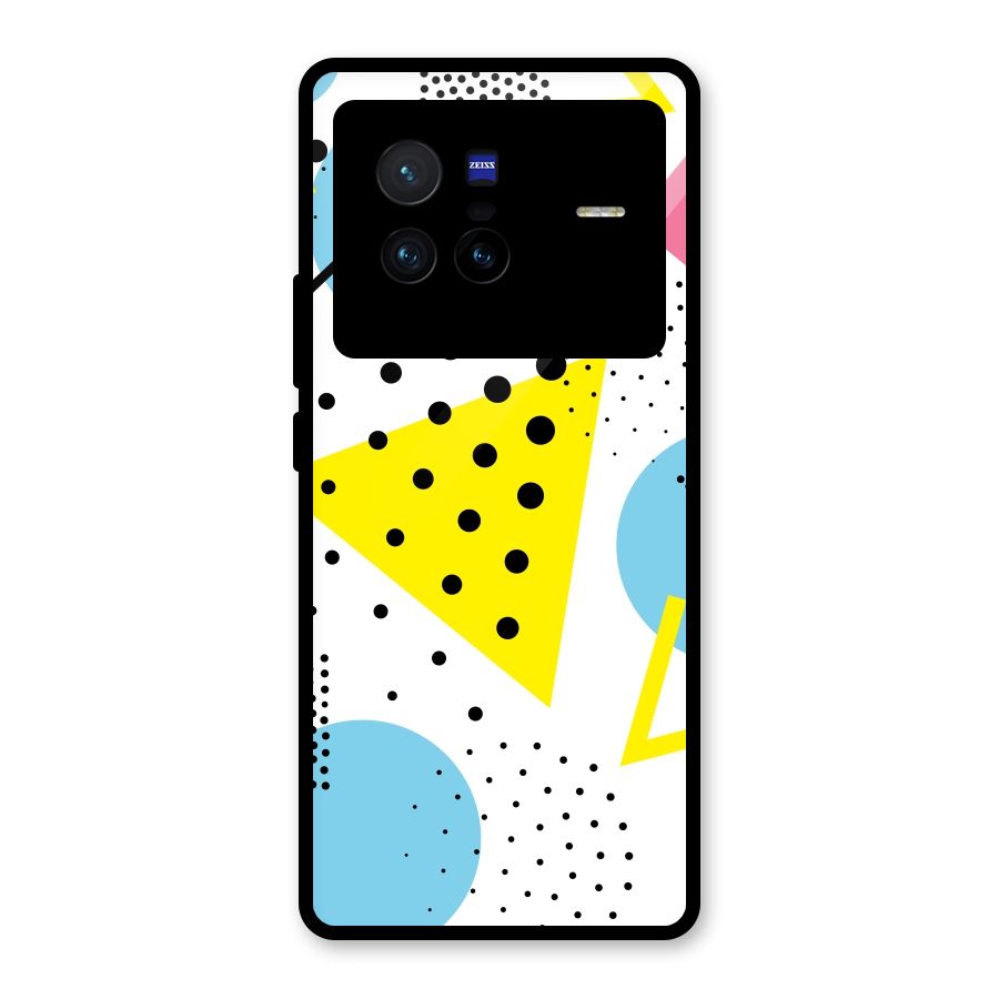 Abstract Geometry Glass Back Case for Vivo X80