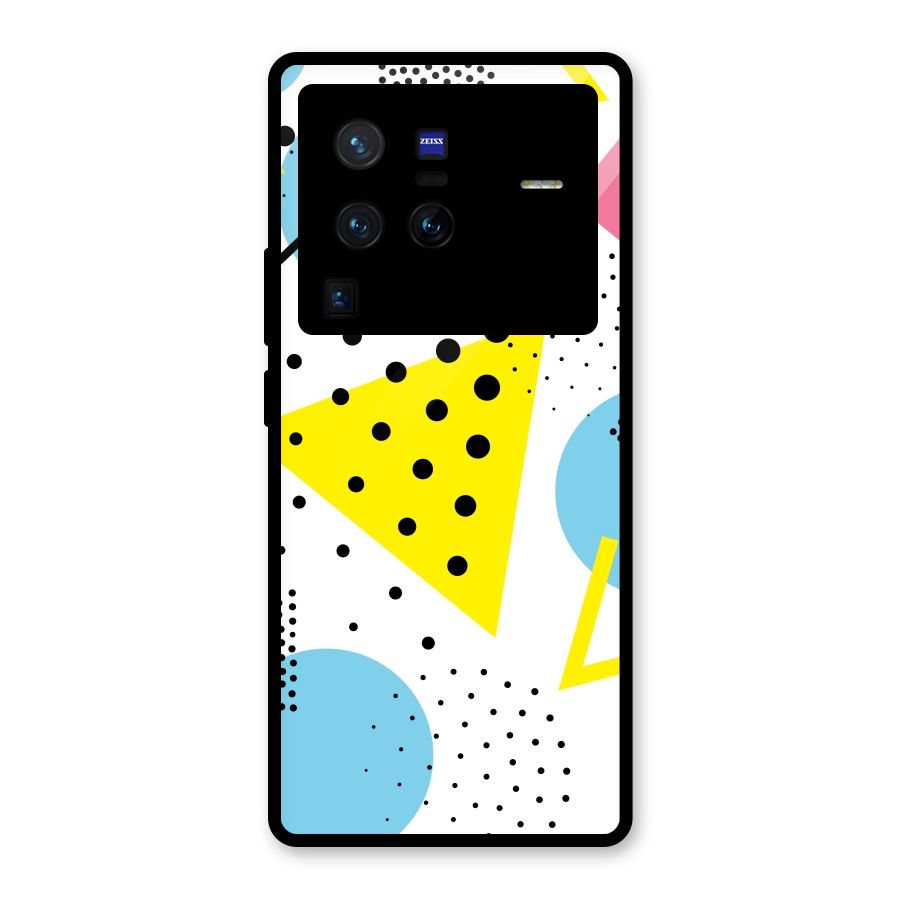 Abstract Geometry Glass Back Case for Vivo X80 Pro