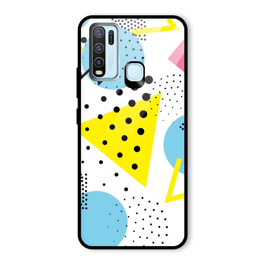 Abstract Geometry Glass Back Case for Vivo Y30