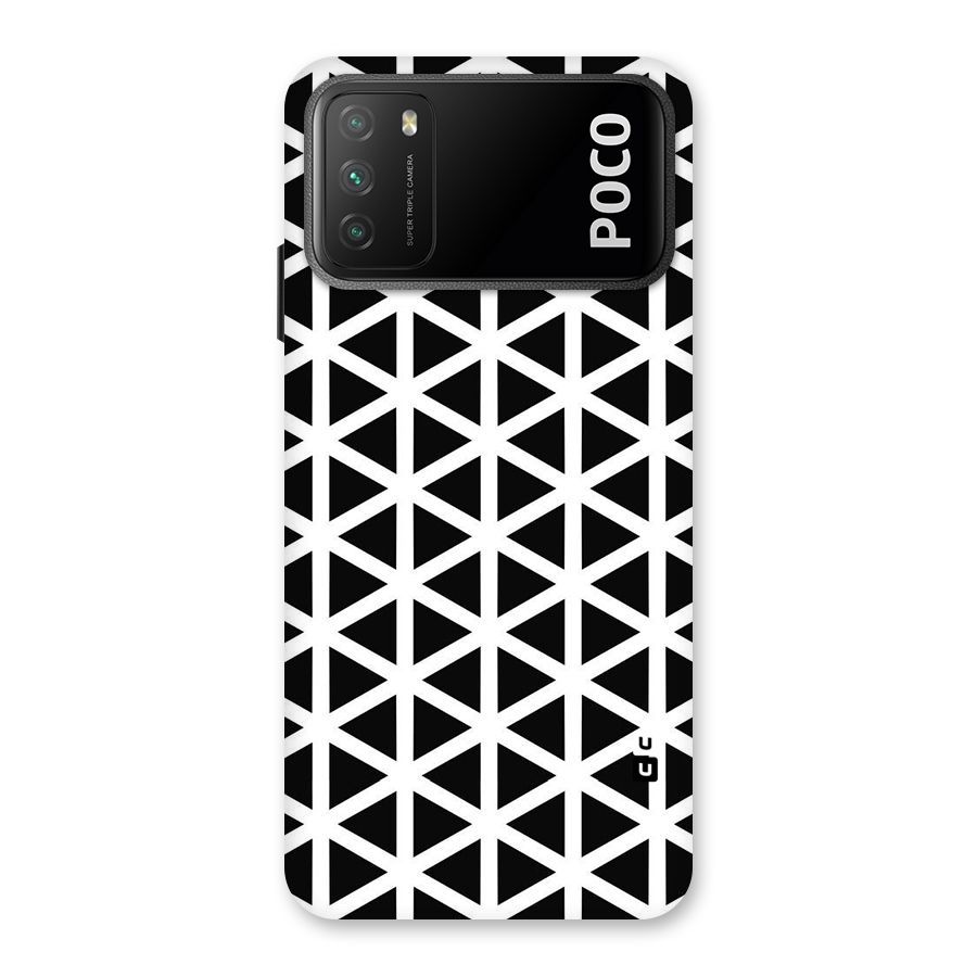 Abstract Geometry Maze Back Case for Poco M3