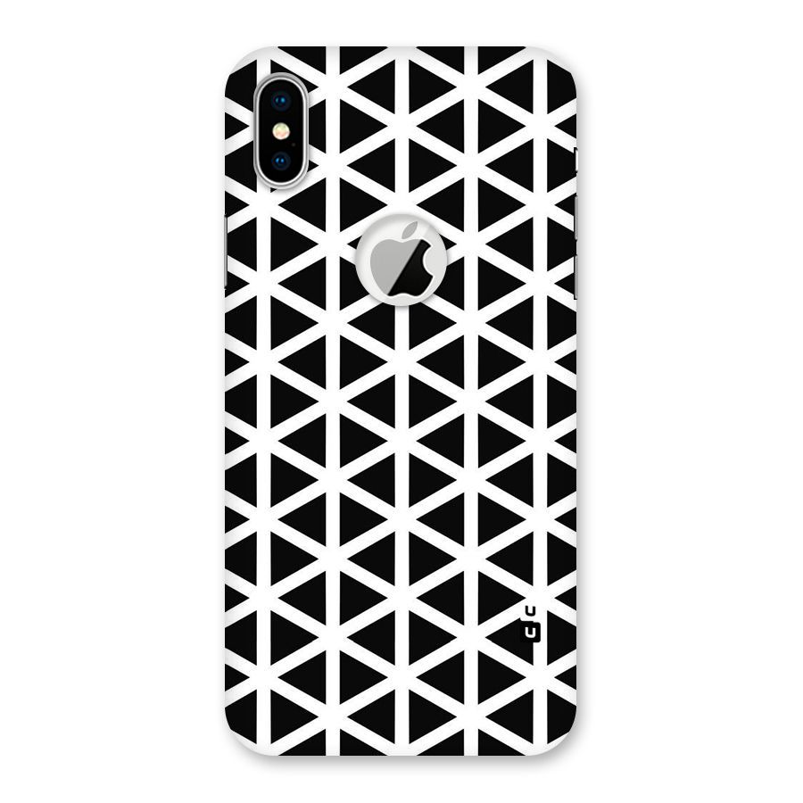 Abstract Geometry Maze Back Case for iPhone X Logo Cut