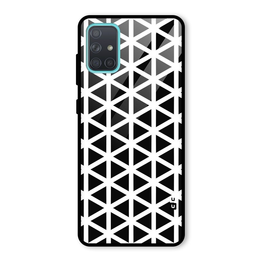 Abstract Geometry Maze Glass Back Case for Galaxy A71