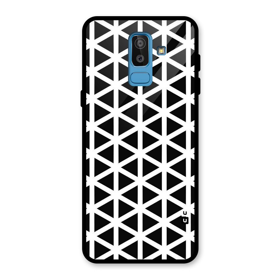 Abstract Geometry Maze Glass Back Case for Galaxy J8