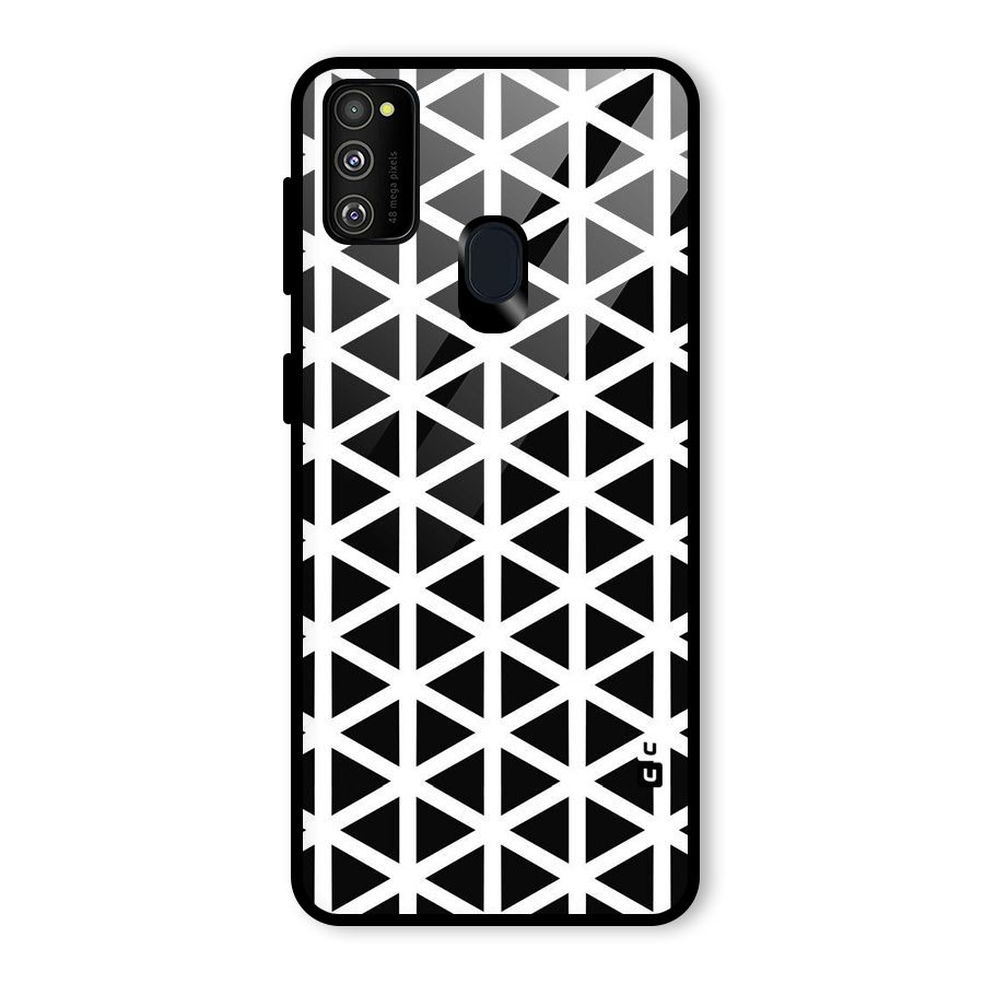 Abstract Geometry Maze Glass Back Case for Galaxy M30s