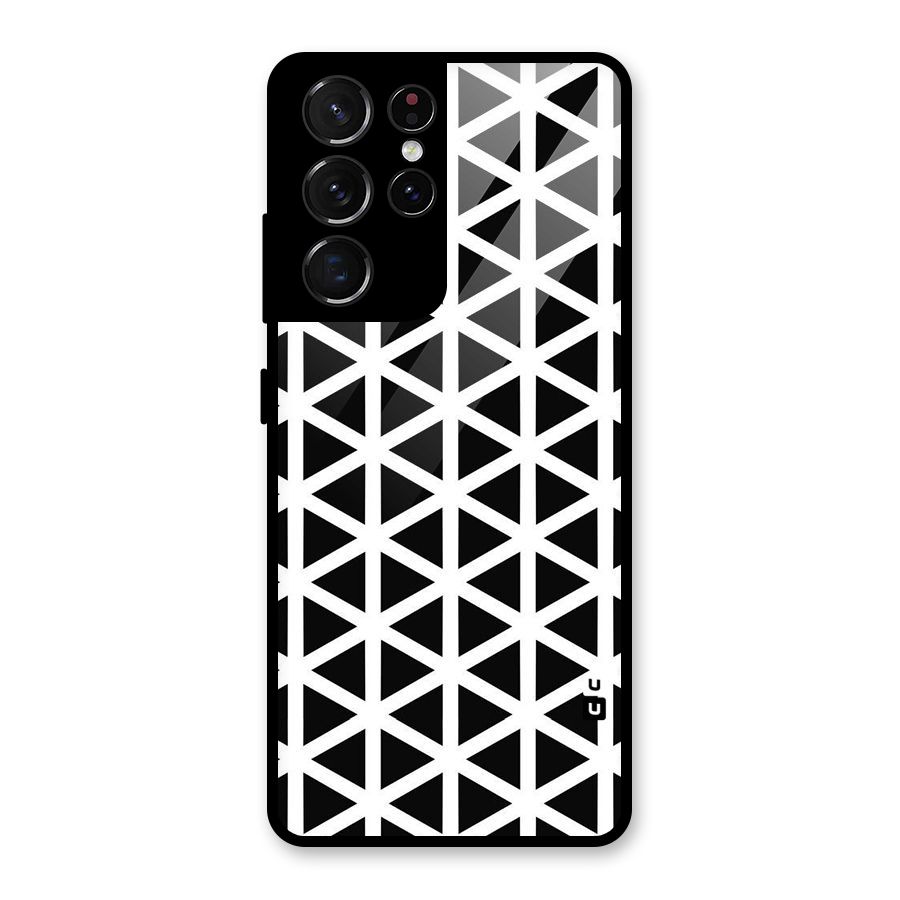Abstract Geometry Maze Glass Back Case for Galaxy S21 Ultra 5G
