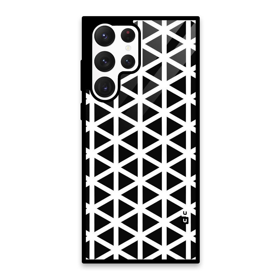 Abstract Geometry Maze Glass Back Case for Galaxy S22 Ultra 5G