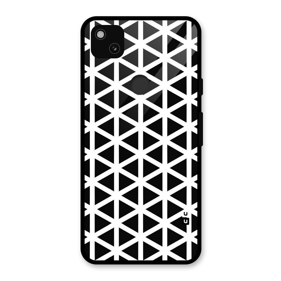 Abstract Geometry Maze Glass Back Case for Google Pixel 4a