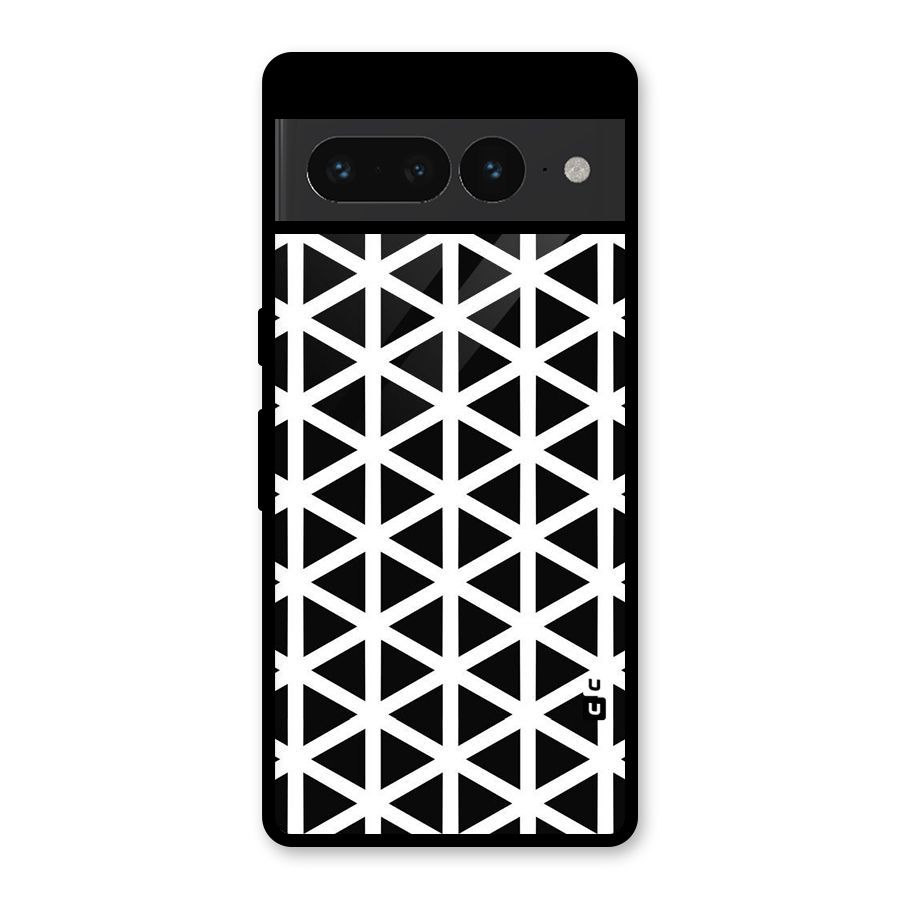 Abstract Geometry Maze Glass Back Case for Google Pixel 7 Pro