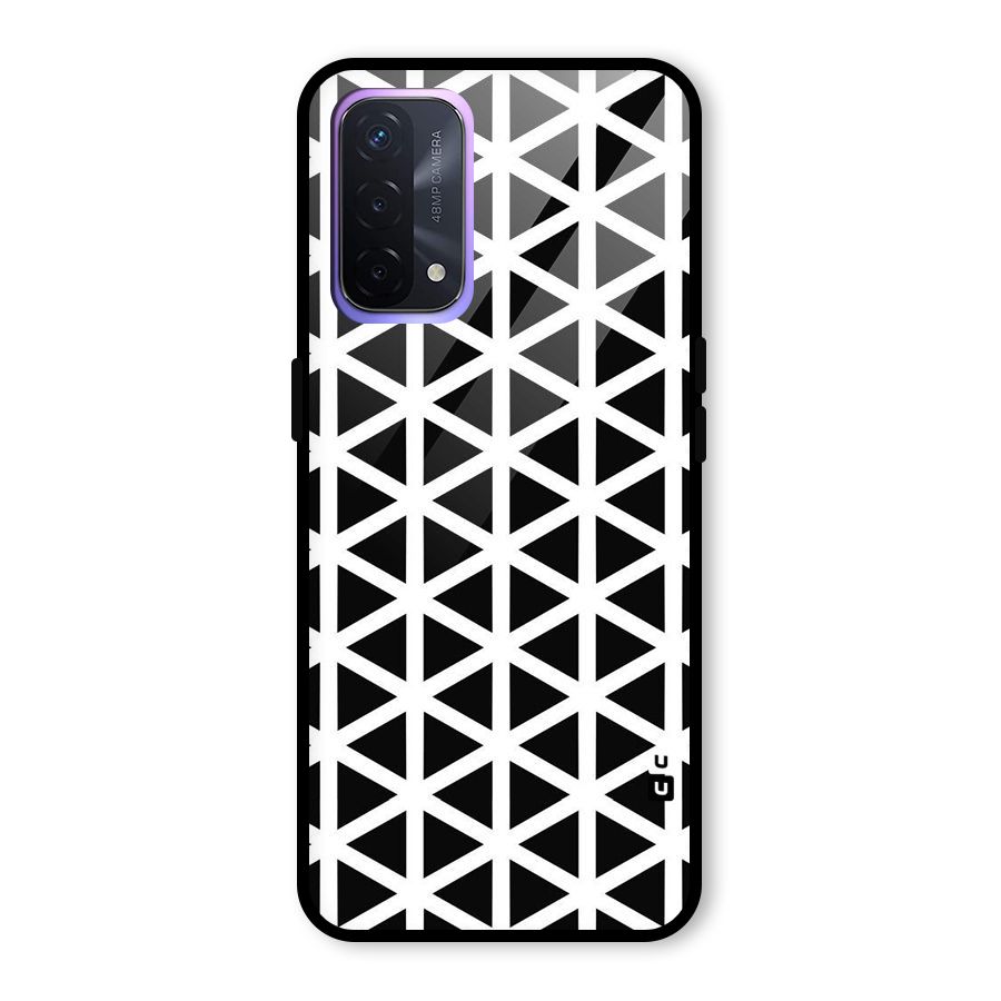 Abstract Geometry Maze Glass Back Case for Oppo A74 5G