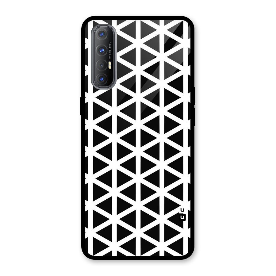 Abstract Geometry Maze Glass Back Case for Oppo Reno3 Pro
