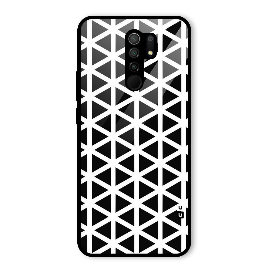 Abstract Geometry Maze Glass Back Case for Poco M2