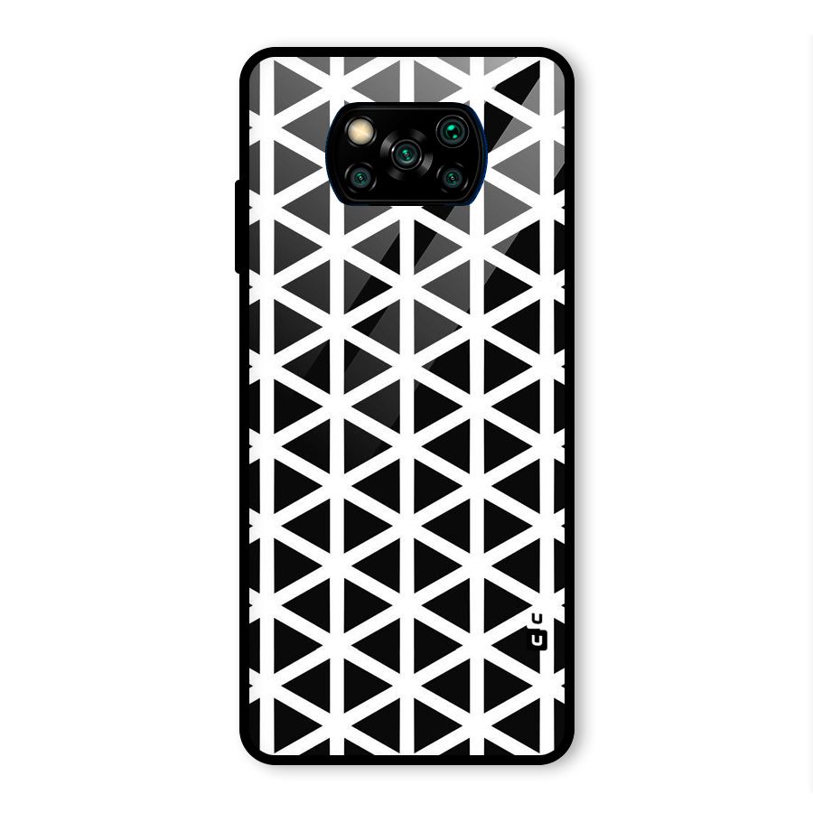 Abstract Geometry Maze Glass Back Case for Poco X3 Pro