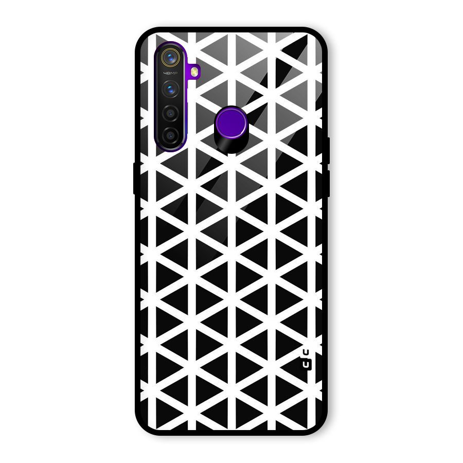Abstract Geometry Maze Glass Back Case for Realme 5 Pro