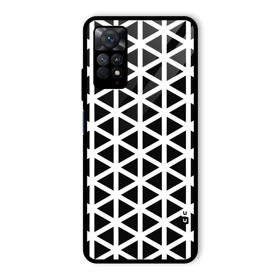 Abstract Geometry Maze Glass Back Case for Redmi Note 11 Pro