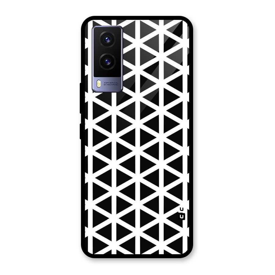 Abstract Geometry Maze Glass Back Case for Vivo V21e 5G