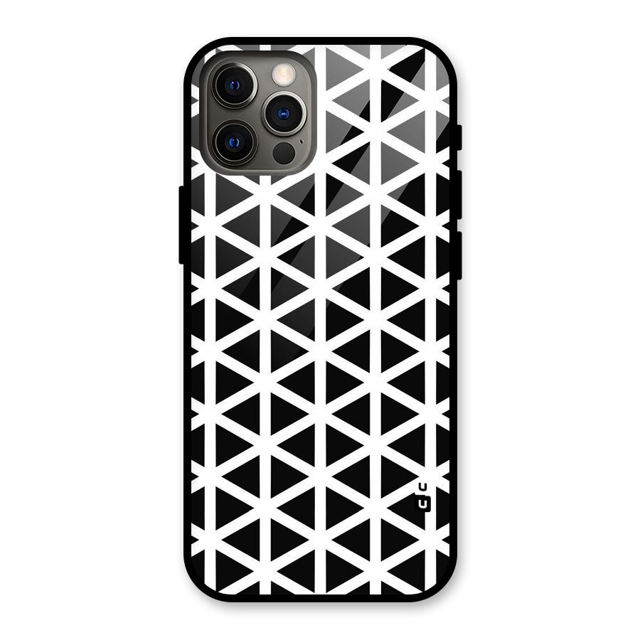 Abstract Geometry Maze Glass Back Case for iPhone 12 Pro