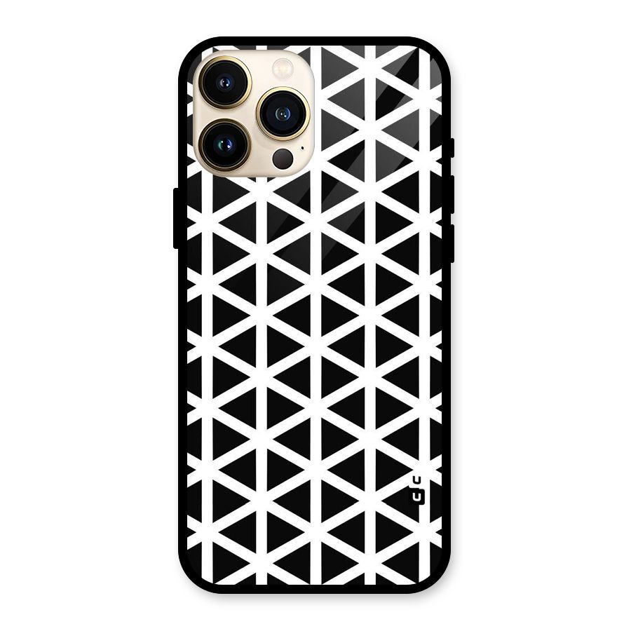 Abstract Geometry Maze Glass Back Case for iPhone 13 Pro Max