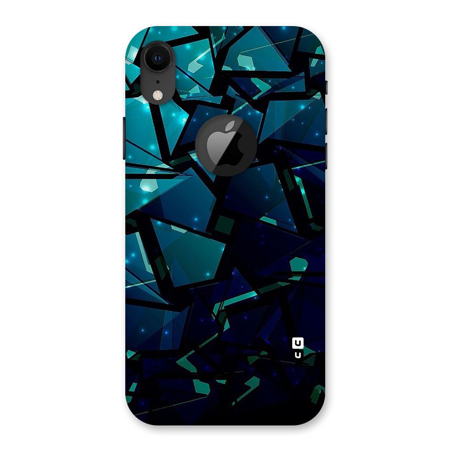 Abstract Glass Design Back Case for iPhone XR Logo Cut