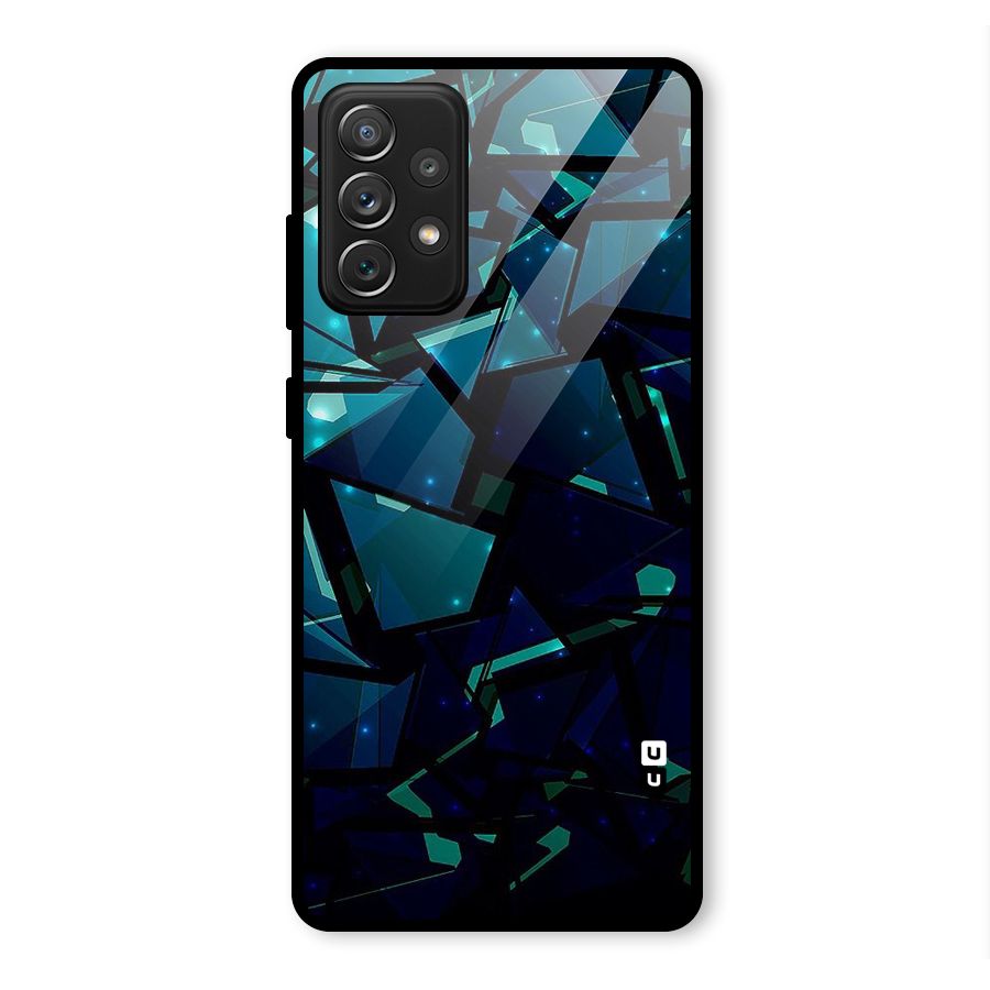 Abstract Glass Design Glass Back Case for Galaxy A72