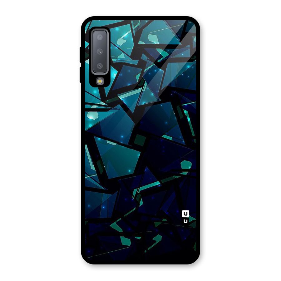 Abstract Glass Design Glass Back Case for Galaxy A7 (2018)