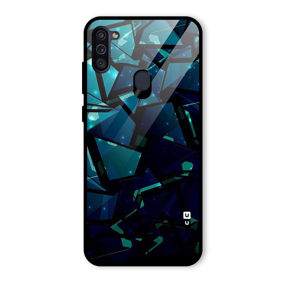 Abstract Glass Design Glass Back Case for Galaxy M11