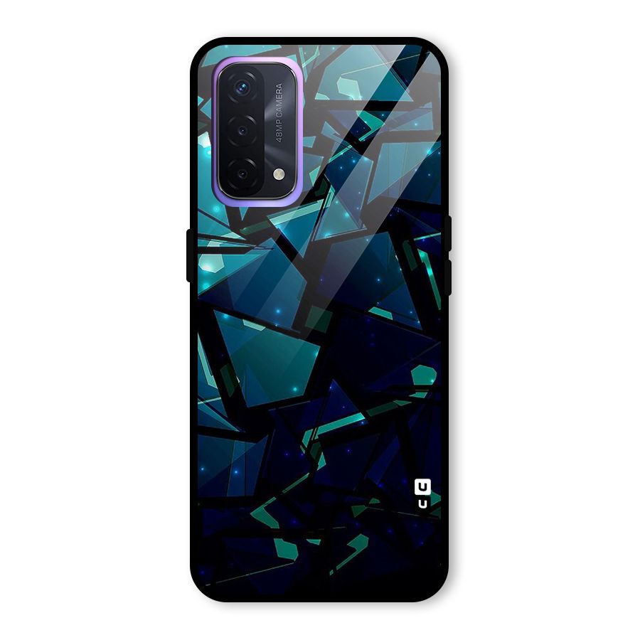 Abstract Glass Design Glass Back Case for Oppo A74 5G