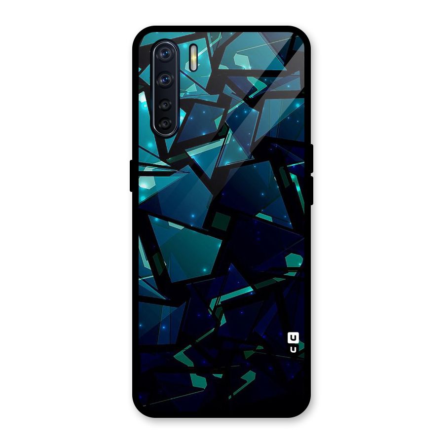 Abstract Glass Design Glass Back Case for Oppo F15