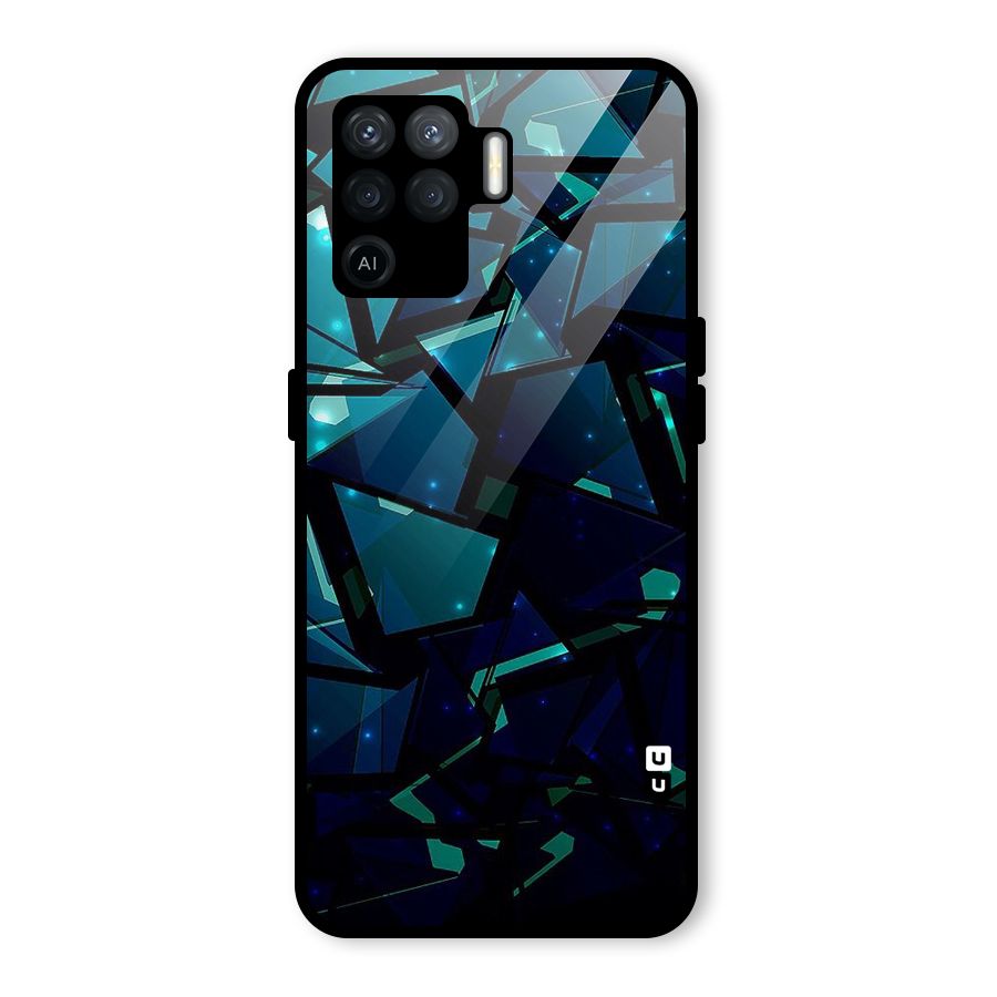 Abstract Glass Design Glass Back Case for Oppo F19 Pro