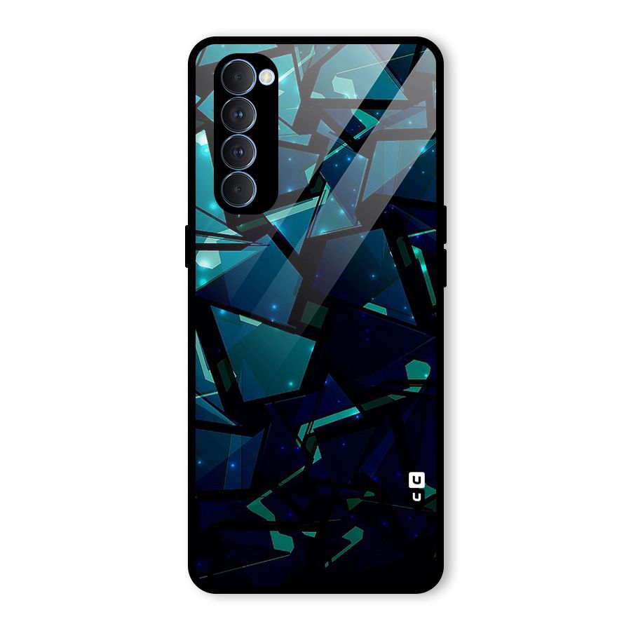 Abstract Glass Design Glass Back Case for Oppo Reno4 Pro