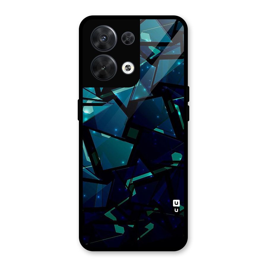 Abstract Glass Design Glass Back Case for Oppo Reno8 5G