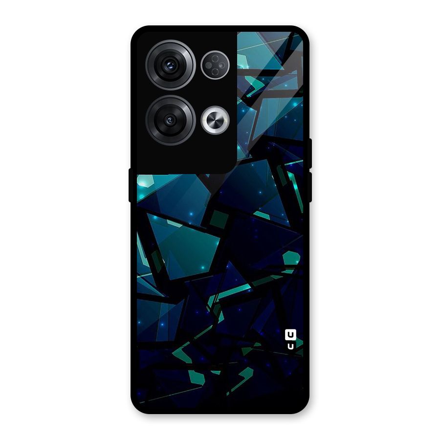 Abstract Glass Design Glass Back Case for Oppo Reno8 Pro 5G