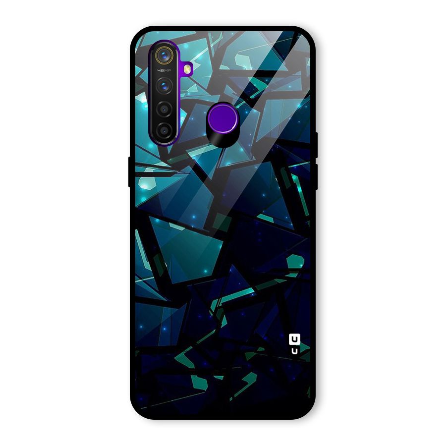 Abstract Glass Design Glass Back Case for Realme 5 Pro