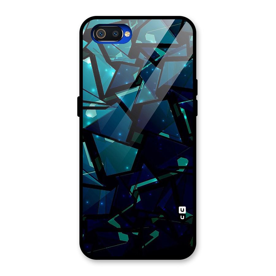 Abstract Glass Design Glass Back Case for Realme C2