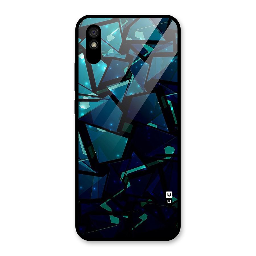 Abstract Glass Design Glass Back Case for Redmi 9i
