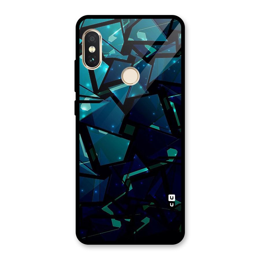 Abstract Glass Design Glass Back Case for Redmi Note 5 Pro