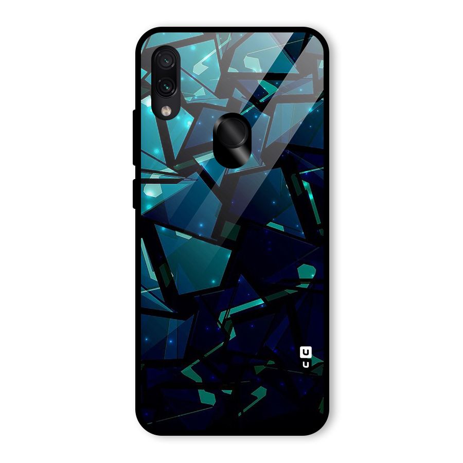 Abstract Glass Design Glass Back Case for Redmi Note 7S