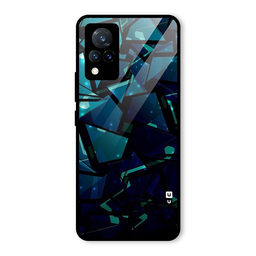 Abstract Glass Design Glass Back Case for Vivo V21 5G